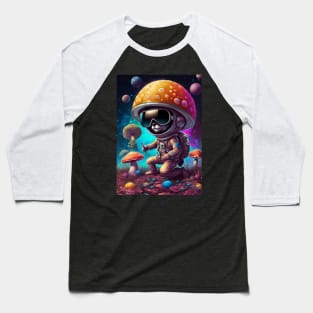 Techno Space Dj - Catsondrugs.com - lsd, acid, drugs, trippy, trip, psychedelic, hippie, drug, funny, science, rave, party, tumblr, weed, mushrooms Baseball T-Shirt